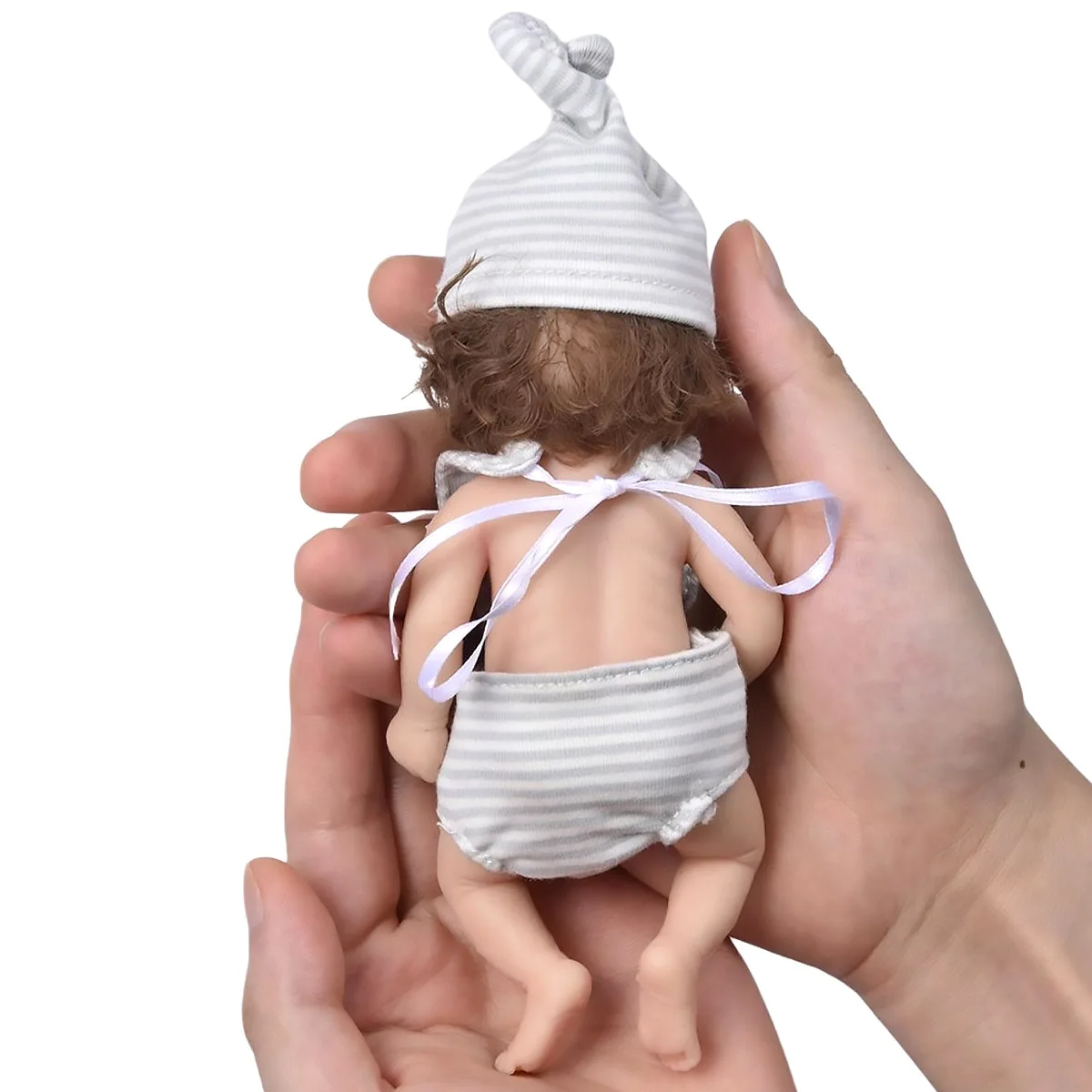 7inch Mini Silicone Reborn Dolls new 2025 Realistic Newborn Baby Dolls With Feeding and Clothes Accessories Full Body Silicone Baby Doll