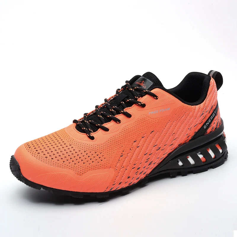 HIKEUP Men's hiking shoes Spring and Autumn track shoes Cross-country running shoes Outdoor sport Mountaineering shoes MD+rubber