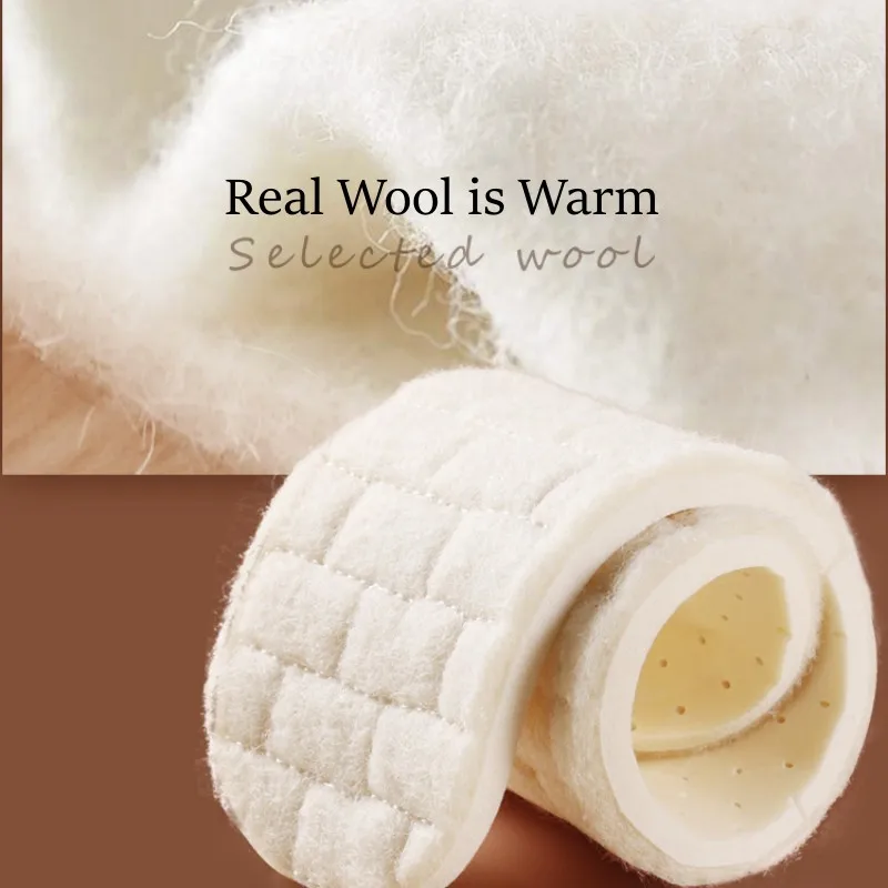 new 2023 New Wool Latex Insoles for Shoes Winter Warm Plush Snow Boots Shoe Sole Shoe Inserts Sports 2025 Insole for Feet Heating Pads