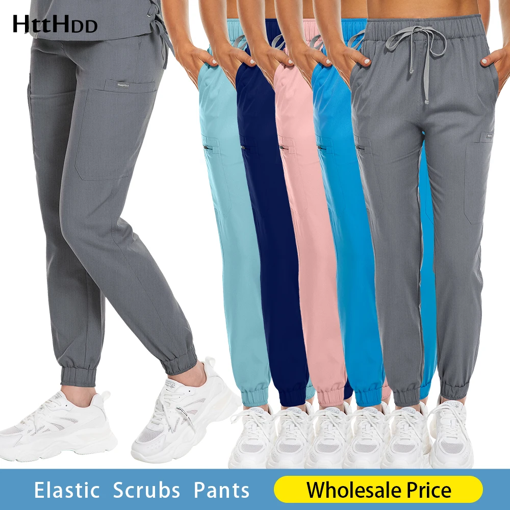 Nurse 2025 Accessories Nursing Pants for Women Hot Sales Medical Scrubs Doctor Nurse new Uniform Bottoms Unisex Veterinary Dentist Pants