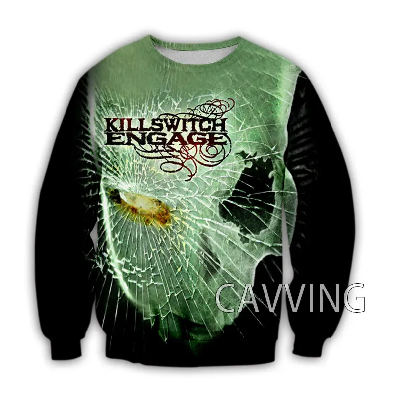 CAVVING 3D Printed Killswitch Engage Crewneck Sweatshirts Harajuku Styles Tops Long Sleeve Sweatshirts for Men/women