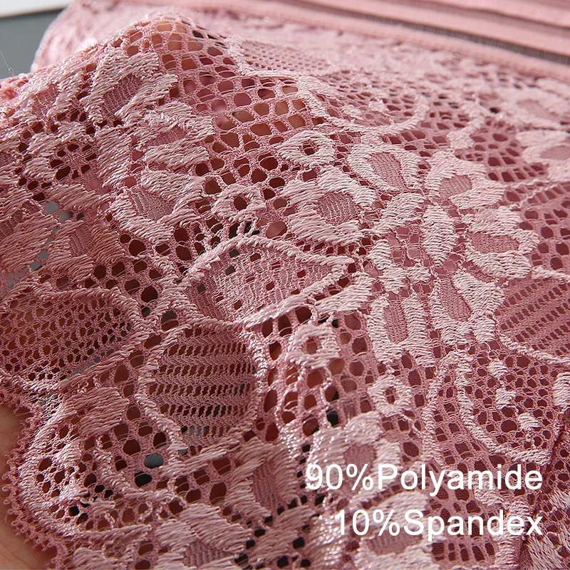 3PCS S-4XL 2025 new Women Panties Sexy Lace Briefs Solid Underwear Ladies Underpants High Waist Panties Transparent Intimates Lingerie