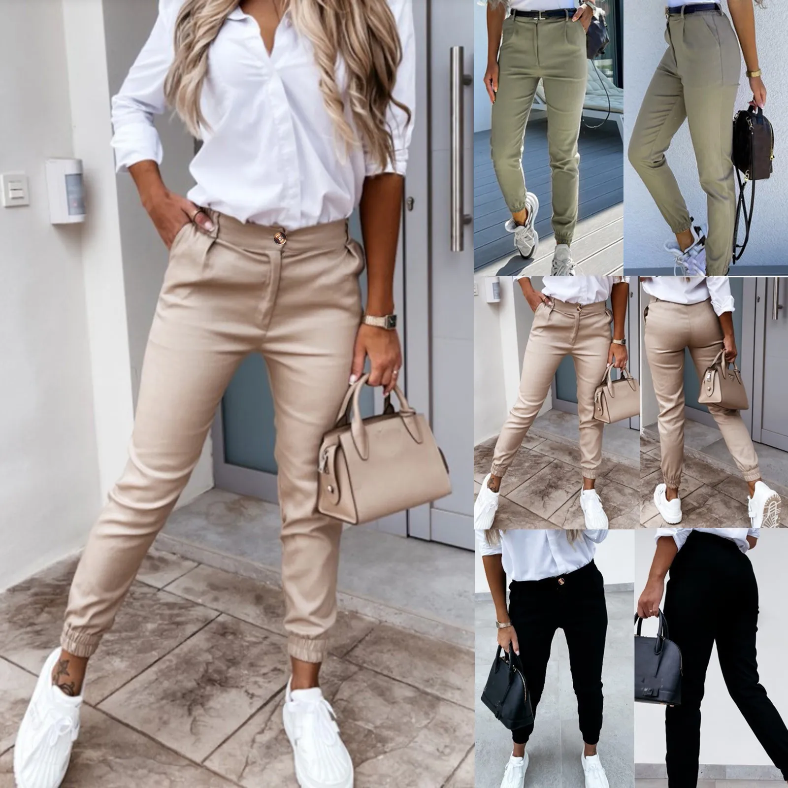 Slim 2025 Skinny High Waist Elastic Pencil Pants Overiszed new Women Ankle-length Trousers Casual Spring 2024 Office Formal Pantalon