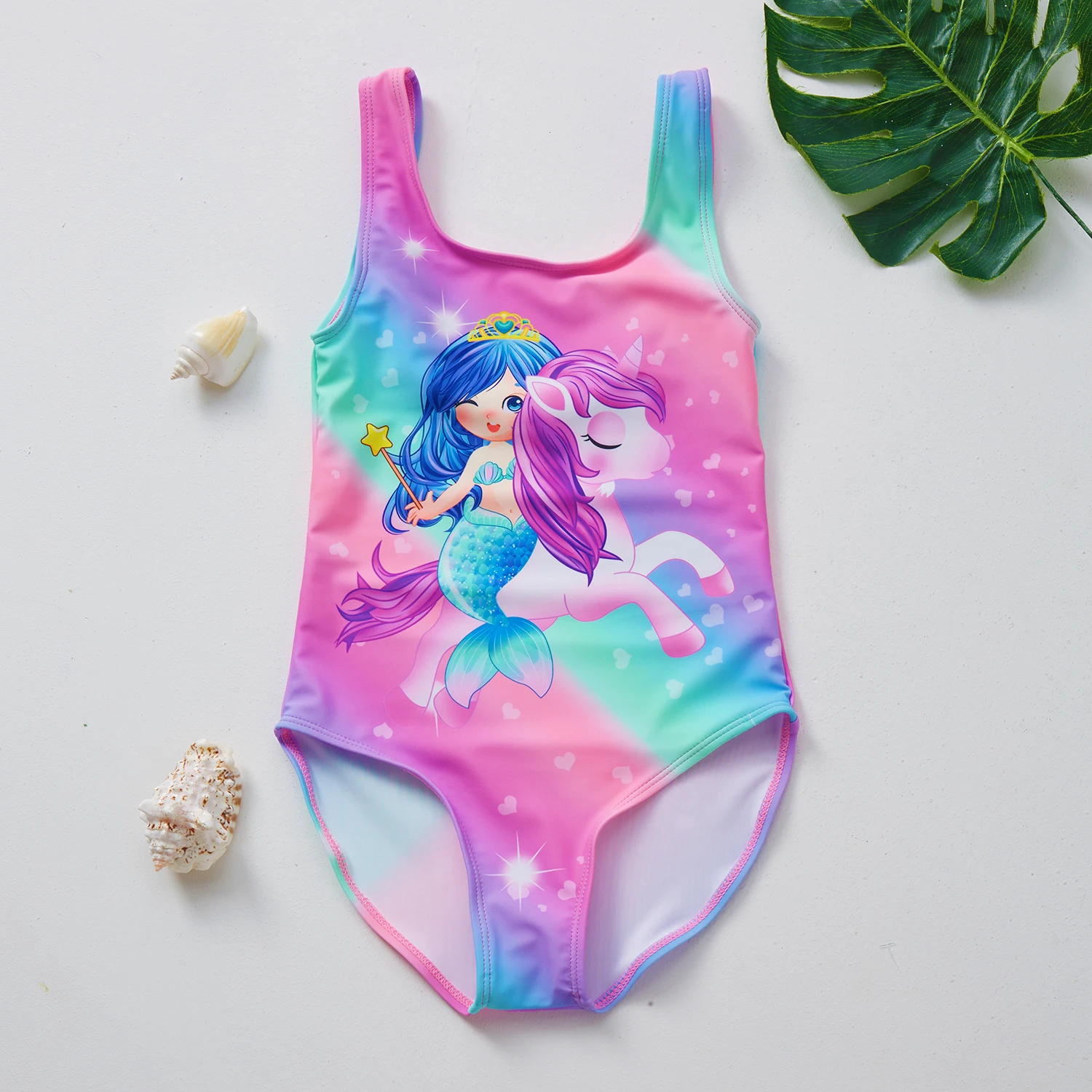 2~11Y Girls Swimwear One Piece Girls Swimsuit Children Swimming Suit High quality Kids Bathing suit Beach wear-1106MIX