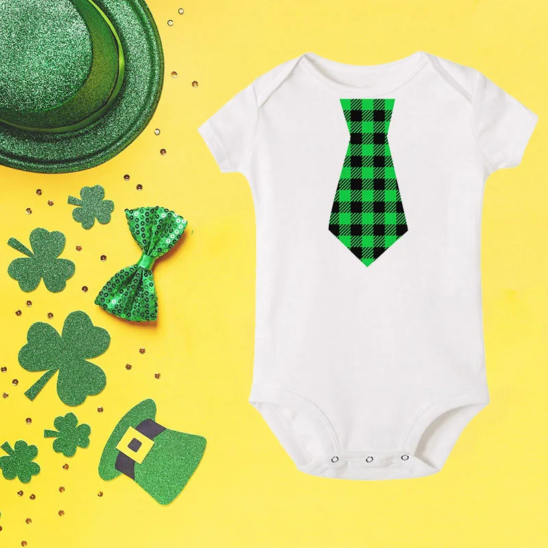 Patricks My St. First Day Cute Baby Bodysuits Boys Girls St.Patricks Day One-Pieces Happy St Patricks Day Gift Baby Clothes . smile . .