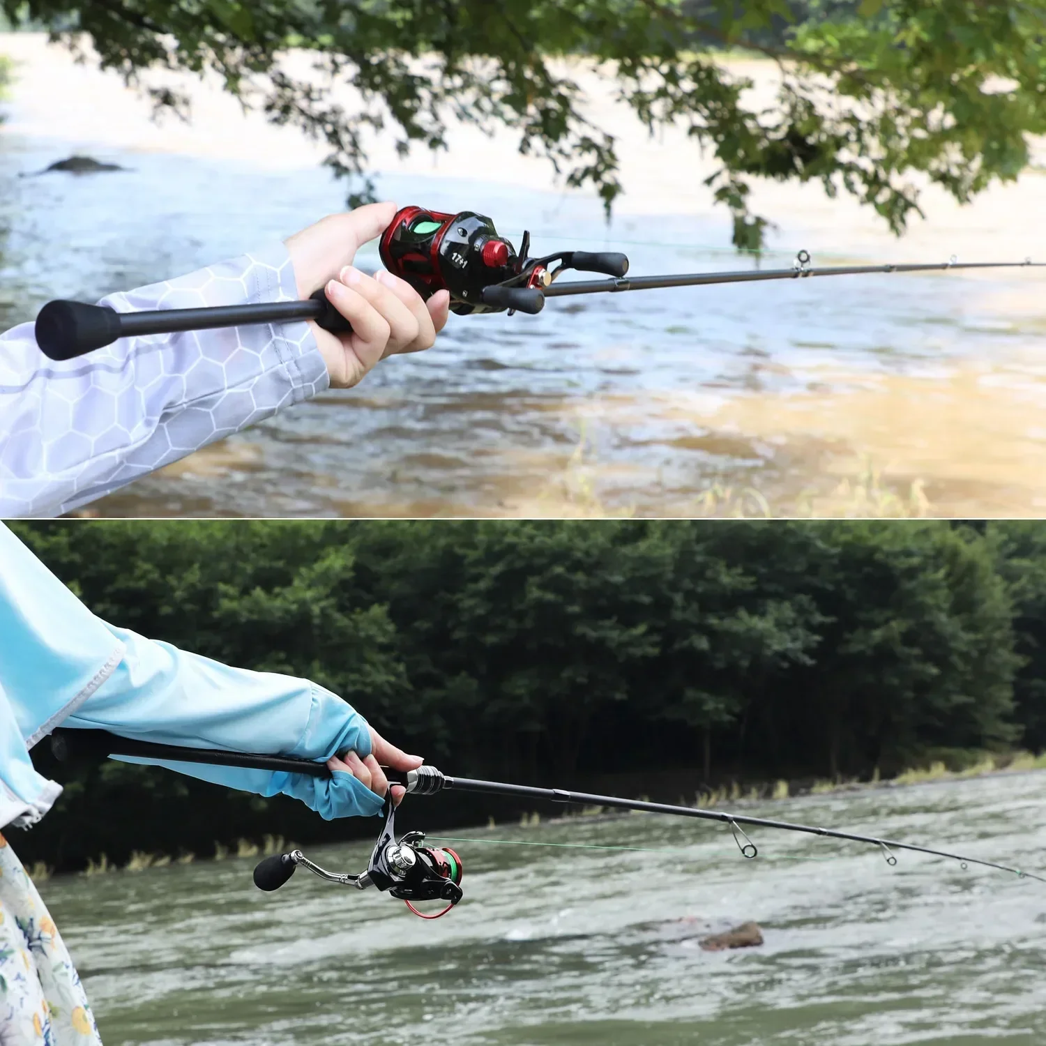 Sougayilang m g Lure Weight Fishing Rods Lightweight Sensitive Trout Crappie Rod Spinning Casting