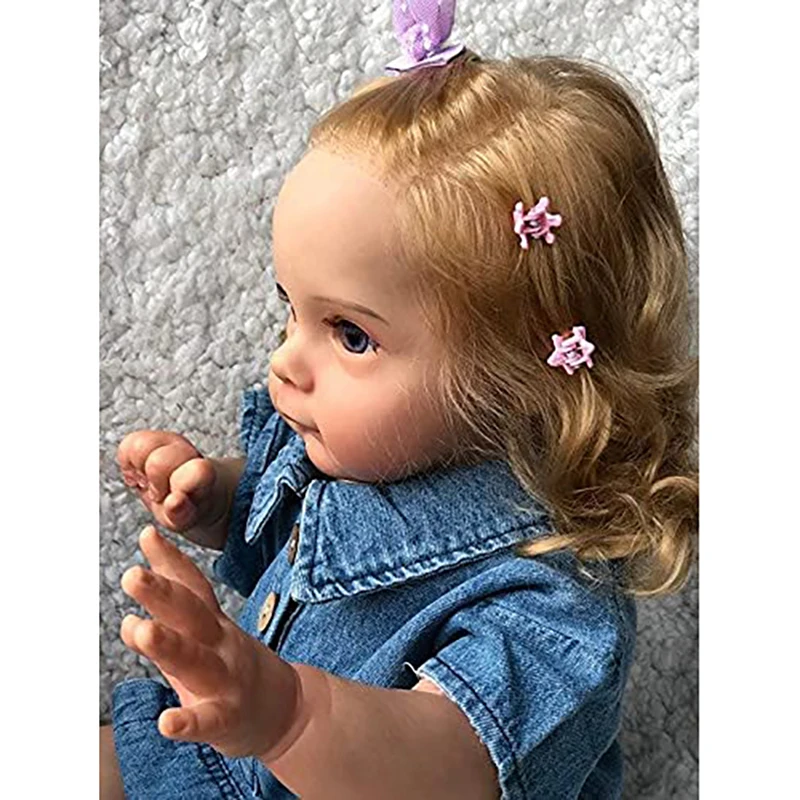 60cm Maggi Reborn Dolls Realistic Reborn Toddler Girl Doll Soft Silicone Real life Baby Girl With Long Hair Children Toys Gifts