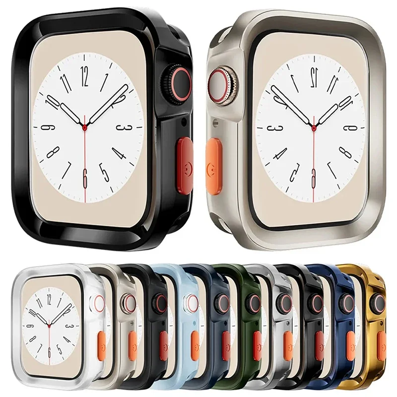 Bumper Soft Silicone Case Apple Watch 9 8 7 SE 4 Sport Anti-drop Matte Cover Protector for Iwatch 49mm 41mm 40mm 44mm 45mm