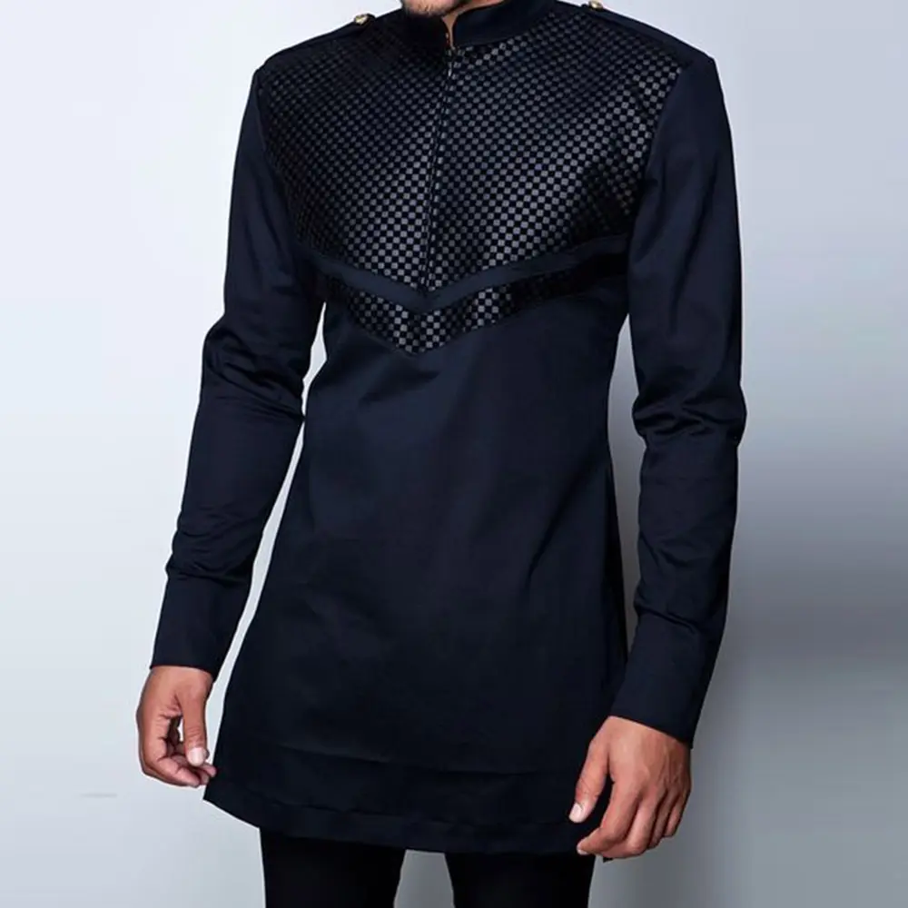 Dashiki T-shirt Men's Summer and Autumn Round Neck Long Sleeve Print African Ethnic Style Casual Men's Suit M-4XL