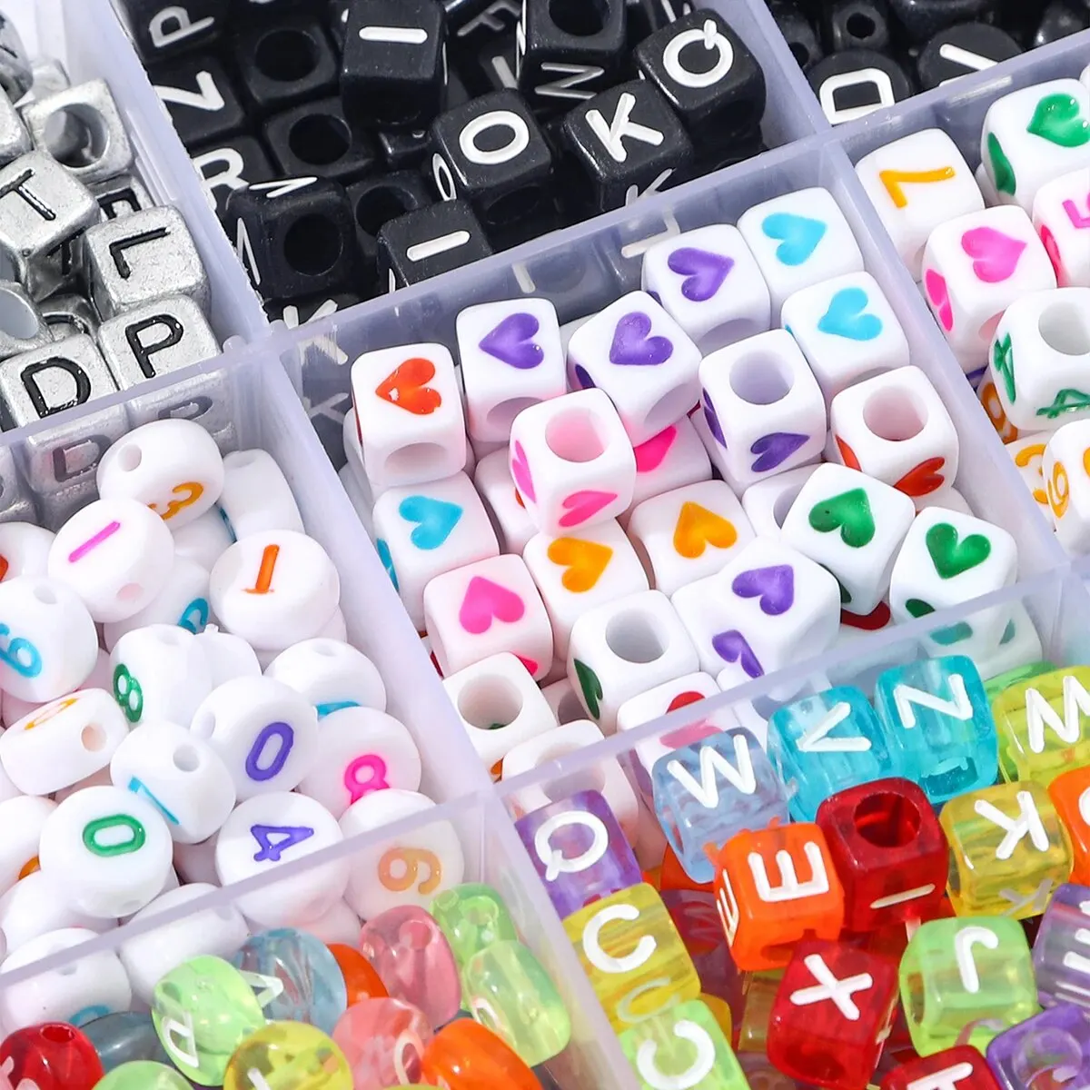 About 13040pcs 2 Series Box Set, Rice Beads, Letter Beads, Material Bag, Handmade DIY, Beaded Bracelet, Necklace, Jewelry Access