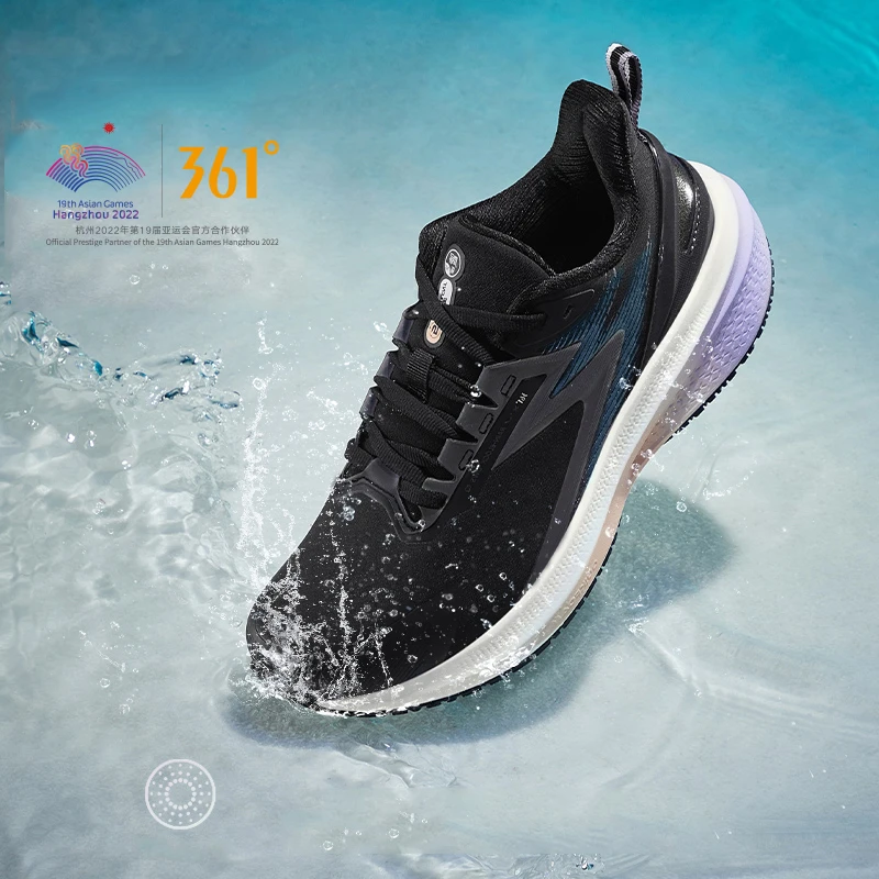 361 Degrees NEW Rainblock 7.0 Anti Splash Rainproof Women Sport Shoes Technology Night Reflective Cushioning Sneakers 582342228