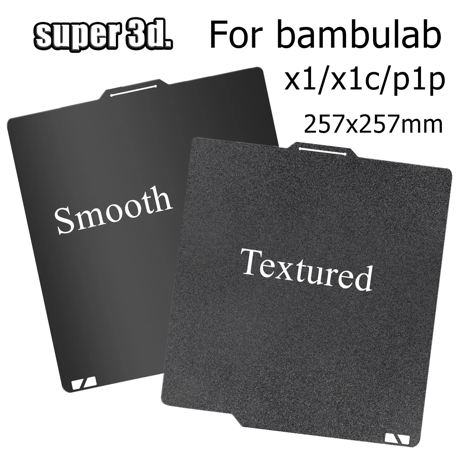 Upgrade Smooth Black PEI for Bambu Lab Build Plate new x1c Textured Pei 2025 P1P Double Sided Spring Steel Sheet PEI For Bambulabs x1 P1S