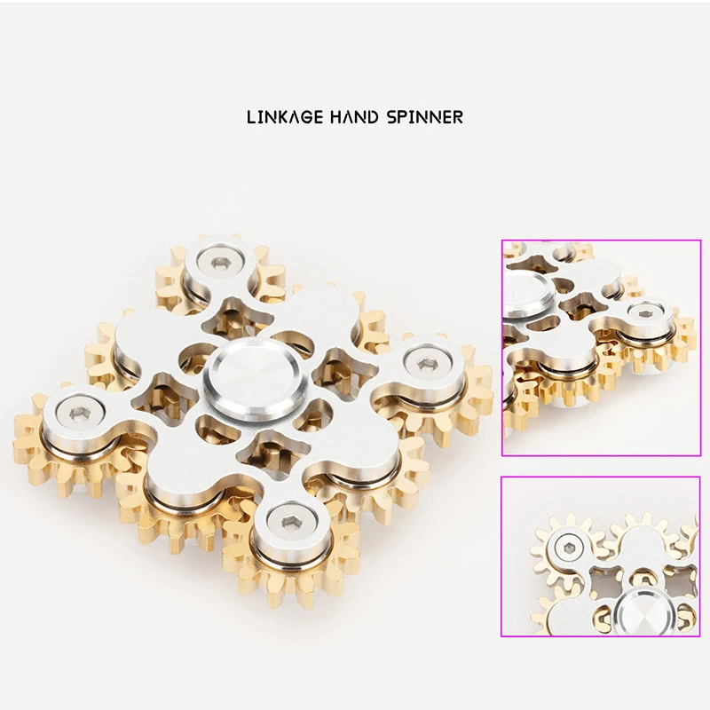 New Multi Gear Rotating Fidget Spinner Boy Gift Nine Tooth Linkage Finger Tip Gyroscope Anti-Anxiety Toy For Kids Adults Gift