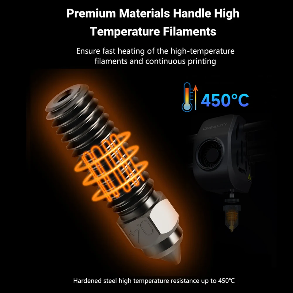 1/3PCS For Creality K1 Nozzle Vyper Volcano Brass/Hardened Steel Nozzle 0.4/0.6/0.8mm For K1/K1 Max High-speed 3D Printer Parts