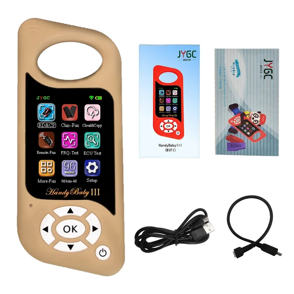 2023 JYGC JMD Handy Baby III Hand-held Auto Key Programmer for 4D/46/48/G/KING/Red Chip Copy 96bit 48 Chip Support Spanish
