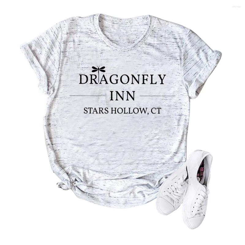 Women's T Shirts Dragonfly Inn Shirt Gilmore Girls T-Shirt Stars Hollow Tv Show Tees Lorelai Rory Vintage Women Casual Tops