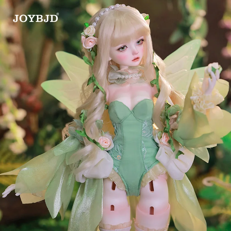 Isabella BJD Doll 1/4 Muxi Fantasy Flower Fairy Love Hope Wings Pearls Necklace Orange Exquisite Craftsmanship Embroidery Joybjd