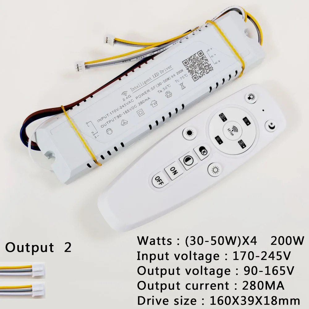 APP Control LED Driver 2.4G Remote Intelligent LED Transformer 12-24W 40W 80W 120W 360W For Dimmable Color-changeable Chandelier