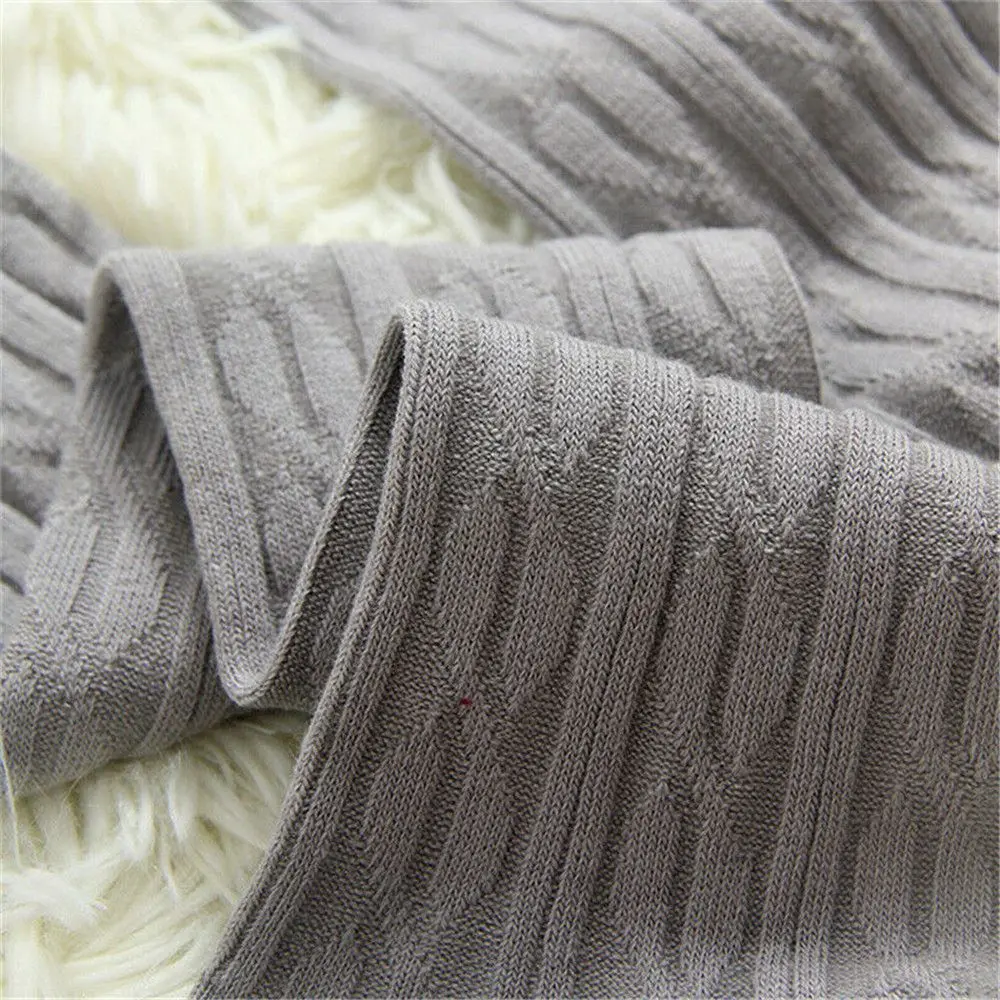 Women Ladies Thigh High Warm Knit Stockings Long Over the Knee Socks 5