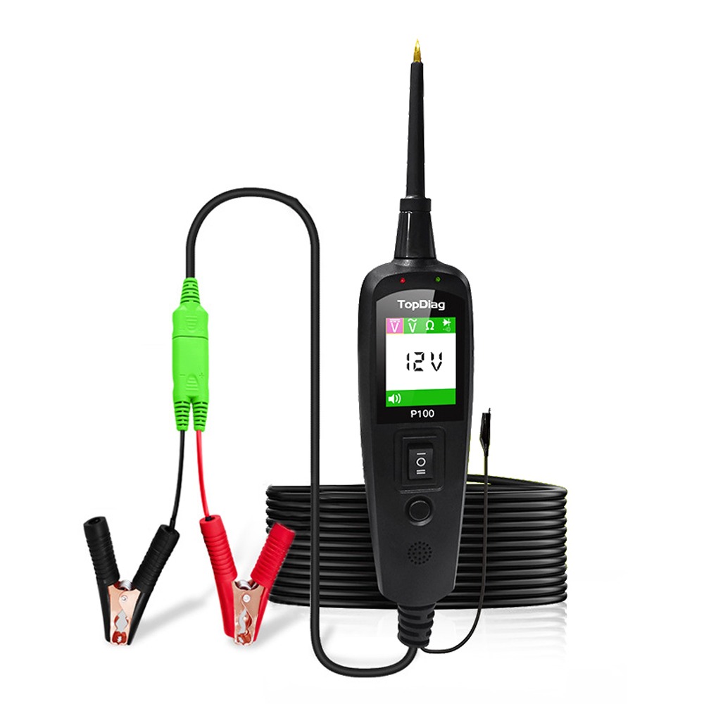 JDiag P100 Automotive Circuit Tester Car Power Circuit Probe Kit 12V 24V LED Pen Vehicle Diagnostic Tool Electric System Tester