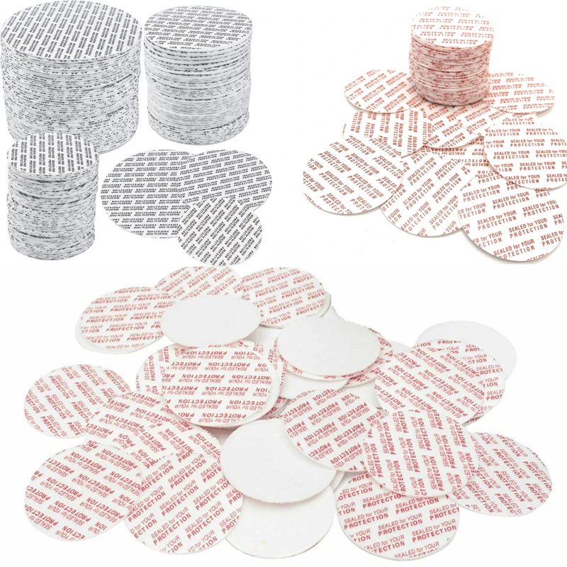 500PCS Pressure Sensitive Gasket Self-adhesive Foam Sealing Film Seals Cap Liner For Plastic Bottle Food Cosmetic Jar 20mm-101mm