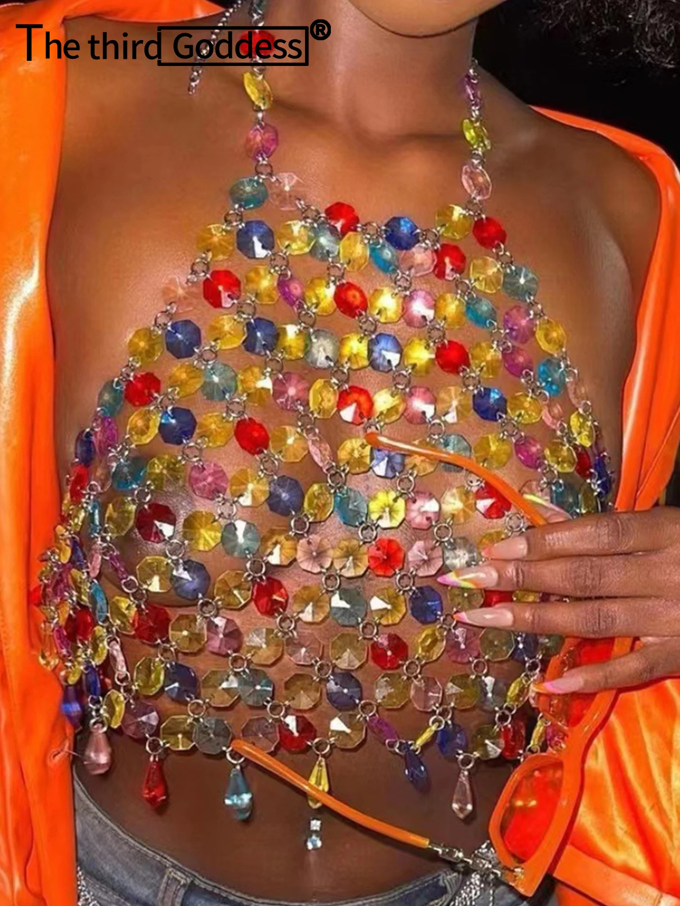 Sexy see through metal sequin 2025 crop top women summer y2k beach Club new party halter tank top shiny womens Tops festival rave outfits