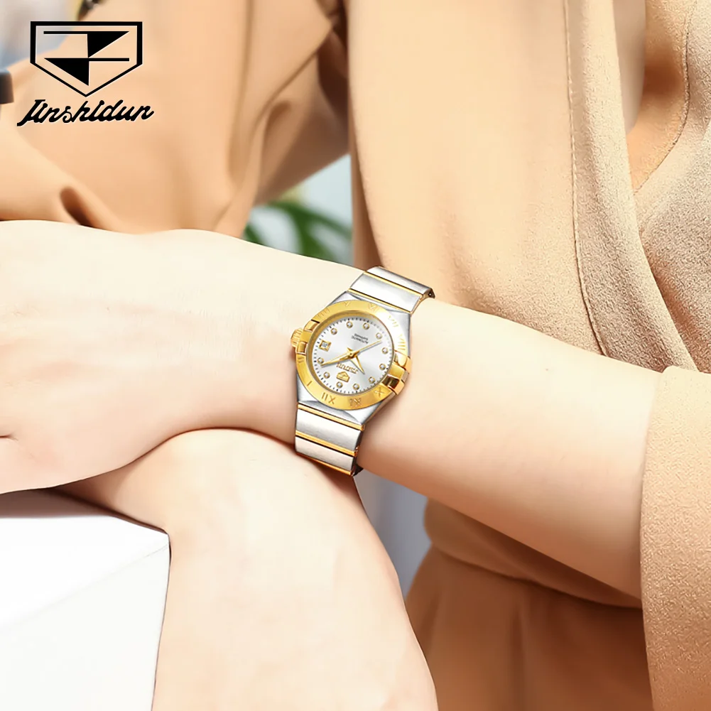 JSDUN Original Women s Automatic Mechancial Watches Sapphire Mirror Imported Movement Bar Waterproof Ladies Wristwatch