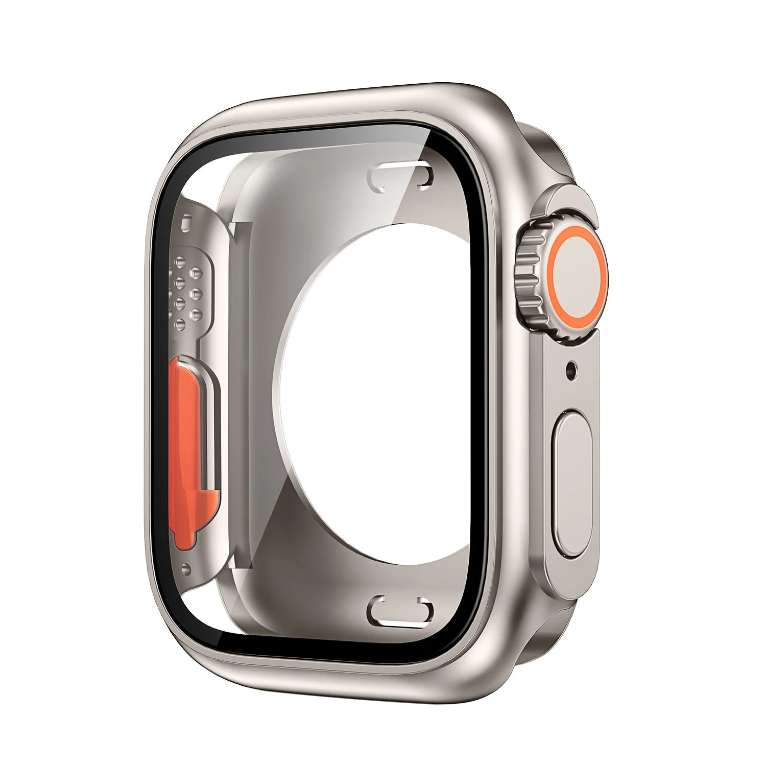 Upgrade Case for Apple Watch mm Screen Protector Hard PC Tempered Glass IWatch Series Se Change To Ultra
