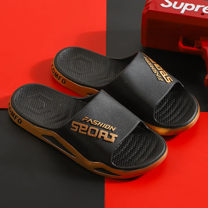 Summer Shower Slippers Flip Flops Women Indoor Home Mute Shoes EVA Shoes Cloud Slides Couple Non-slip Casual Sandals