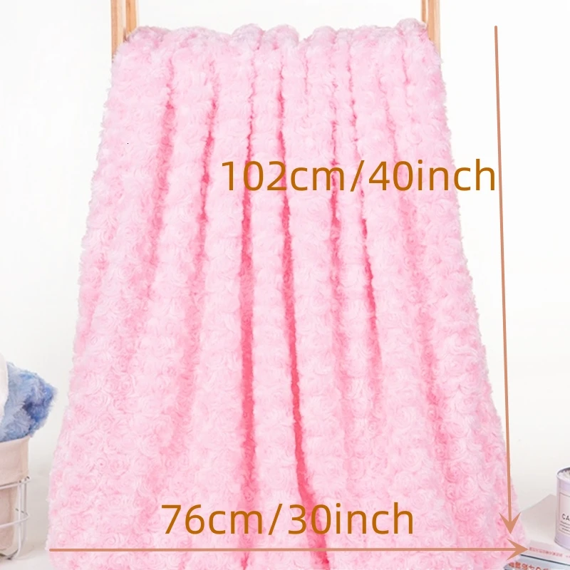 Baby Blanket Newborn Soft Rose Fleece Fluffy Baby Swaddle Wrap Thick Warm Newborn Baby Boys Girls Bedding Blanket Kids Blankets