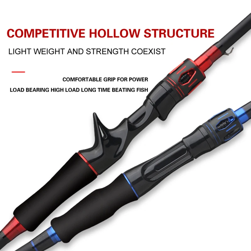 Lure Rod 1.65M 1.8M 2 Sec M Power With FUJI Ceramic Guide Ring Spinning Baitcasting Fishing Pole Vara De Pesca Fibra De Carbono