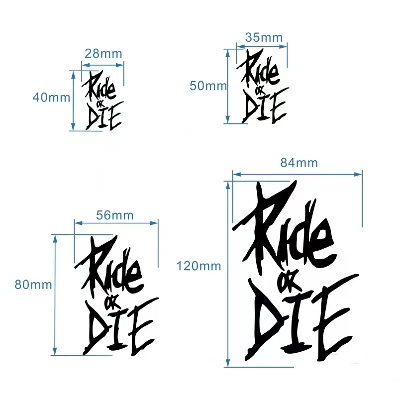 MTB Bike Frame Sticker Ride or Die Top Tube Sticker Bicycle Decals Decorative Frame Stickers Bike Stickers Bike Decal Accessoriy