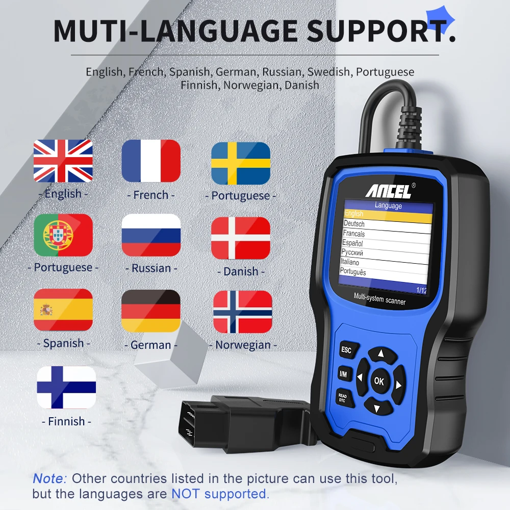 ANCEL BM700 ODB Code Reader OBD2 Scanner Injector Coding EPB SAS Airbag ABS Oil Reset Automotive Diagnostic Tool For BMW