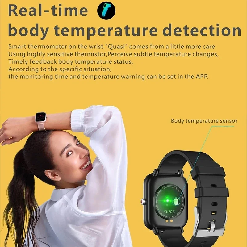 2024 New GTS2 5ATM Swim Smart Watches Body Temperature Monitor Music Control Sports Waterproof Smartwatch for Men Women Q9pro