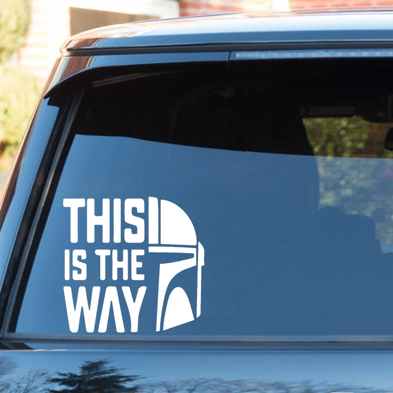 15x14CM Mandalorian Helmet This is the way Vinyl Decal Car Sticker Waterproof Auto Decors For Bumper Rear Window