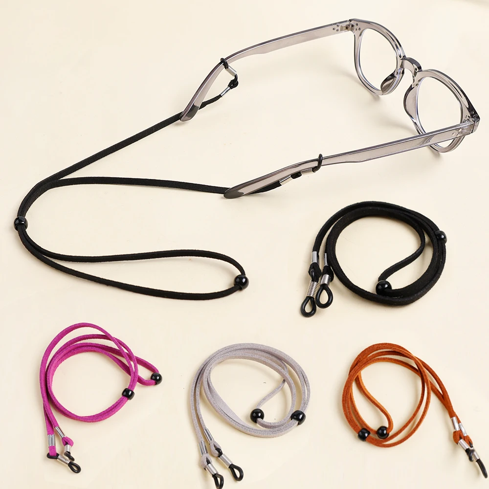 Women Men 2025 new Leather High Elasticity Anti-slip Sunglasses Lanyard Strap Eyeglass Reading Glasses Chain Cord Holder Glasse Necklace