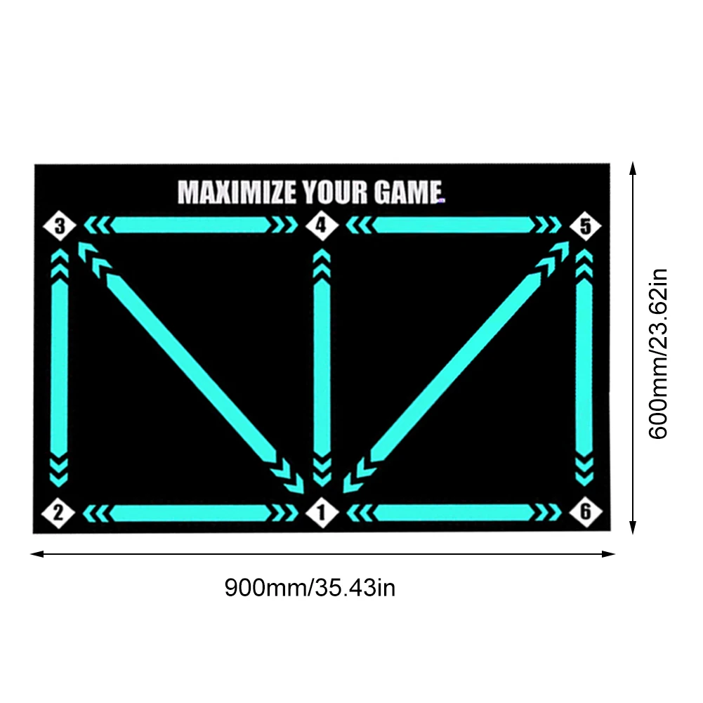 Football Training Mat Kids Adult Dribble Training Mat Carpet Soccer Basketball Training Mat Training Footstep for Indoor Ourdoor