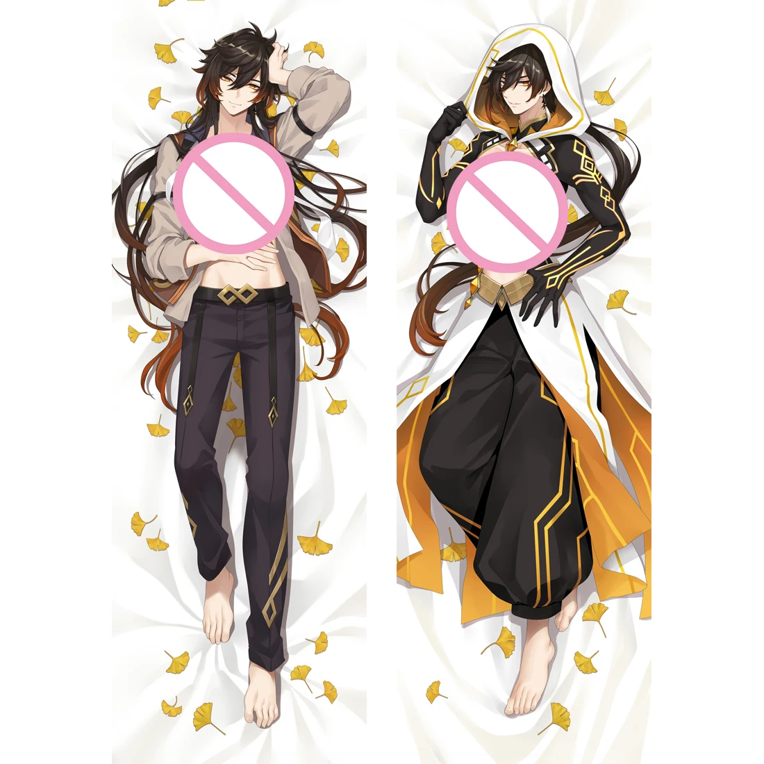Genshin Impact Ganyu Zhongli Dakimakura Hing Body new 2025 Pillow Case Anime Game Otaku Pillow Cover Home Decoration