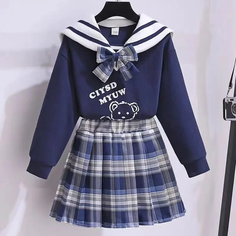Girls' New All-Match Pleated Children'S Summer Skirt With Inner Safety Pants JK Academic style Student Japanese Kogyaru Uniform