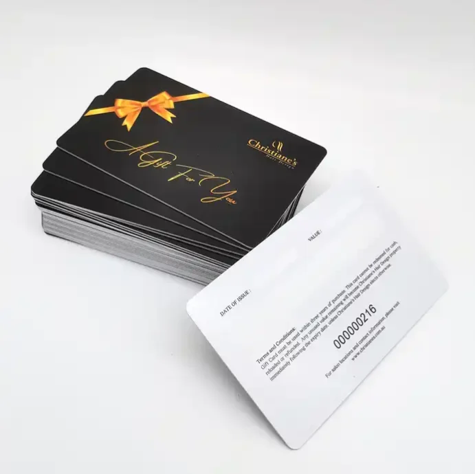 100PCS 0.76mm PVC VIP Cards Printing Two Side Matt Glossy With QR Code Serial Number Plastic Cards