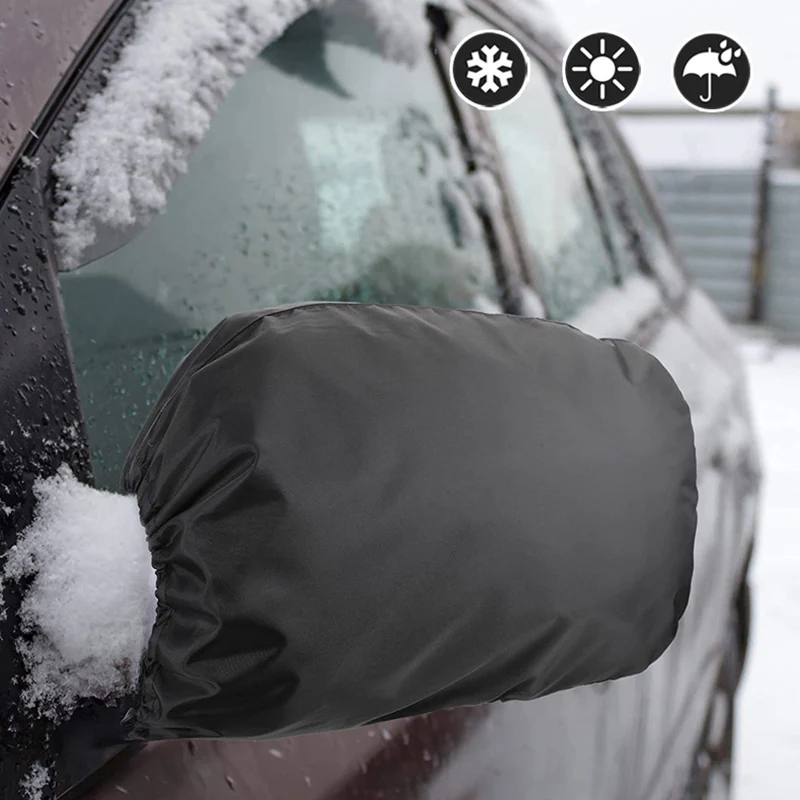 Snow Safety Mirror Dustproof Waterproof Winter Frostproof Protective Cover Car Coat
