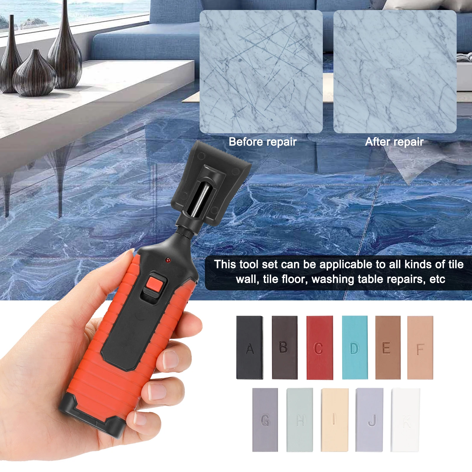 Ceramic Tile Repairing Tool Set DIY Repairing new Tool Set Saving Scratch Repairing Crack Fill Tile Surface Repairing 2025 Tool Set