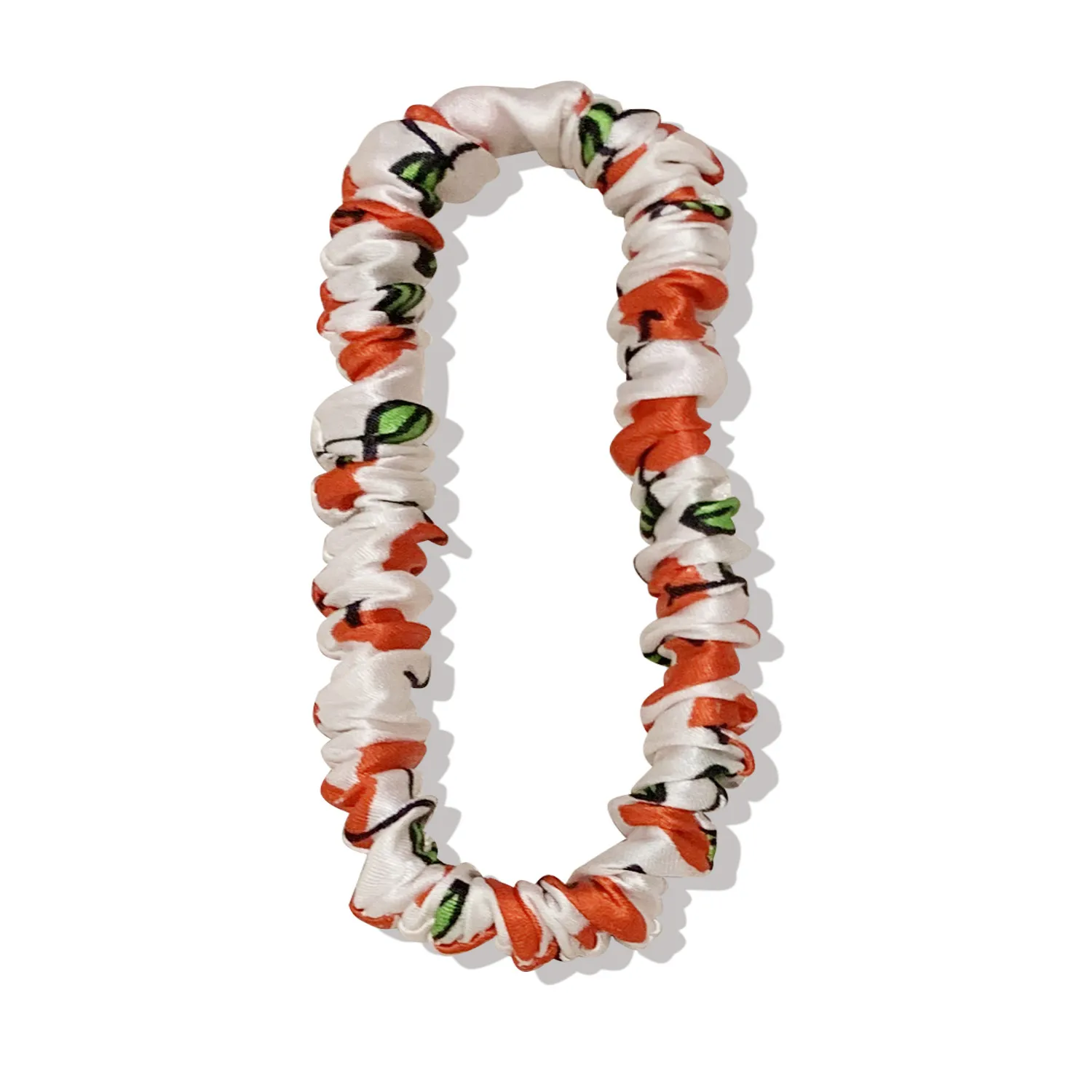 YANRONG Craft Printing Natural Silk Women Hair Ties Momme