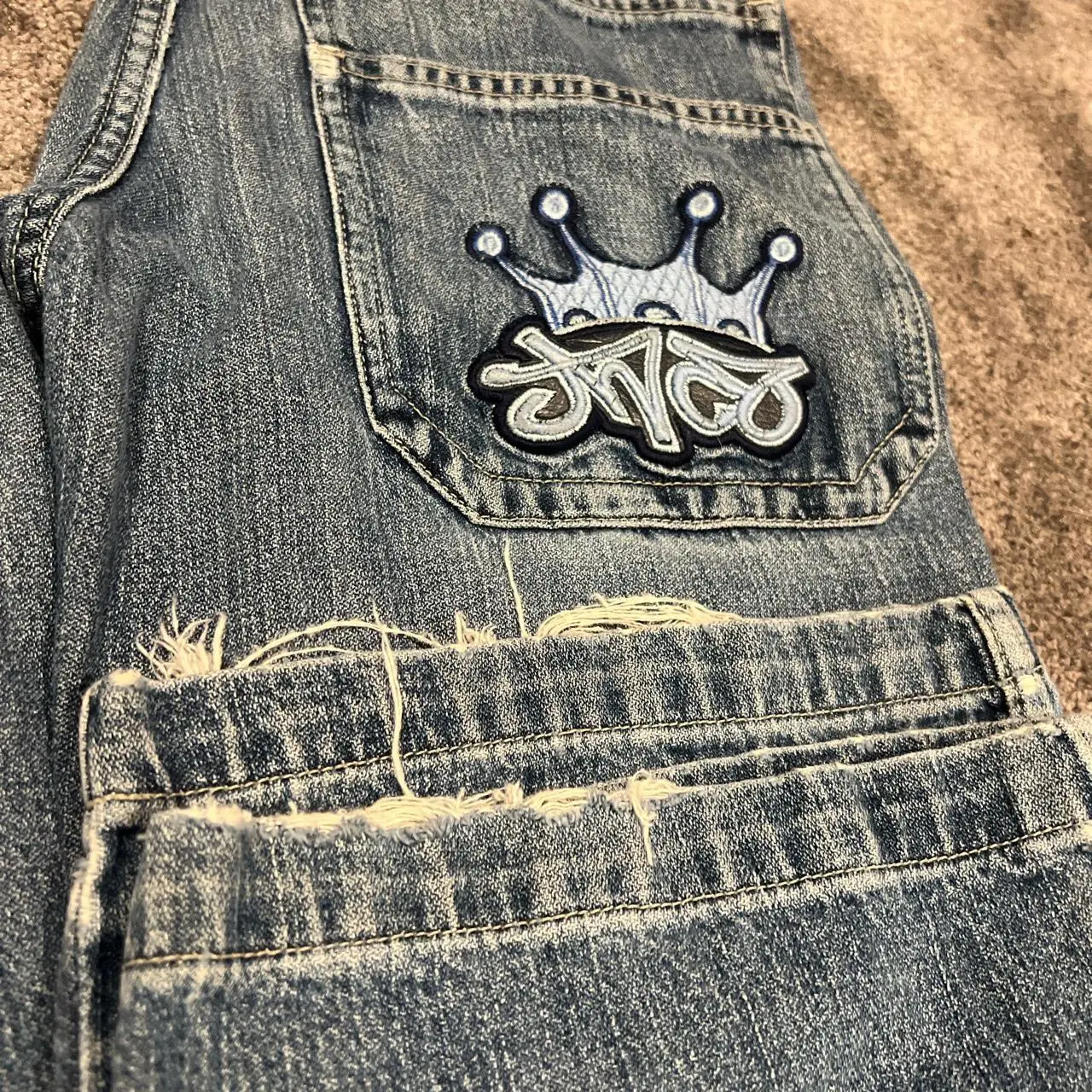 Y2k Baggy Jeans Men Women Jnco Vintage Hip Hop Ripped High Waisted Denim Trousers Slouchy 2025 Haruku Wide Leg new Pants Streetwear