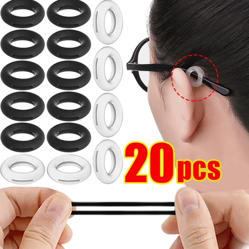 Glasses Round Ear Grip - Eyeglasses Temple Tip Sleeve Retainer Anti-Slip Comfort Glasses Retainers For Spectacle Sunglasses