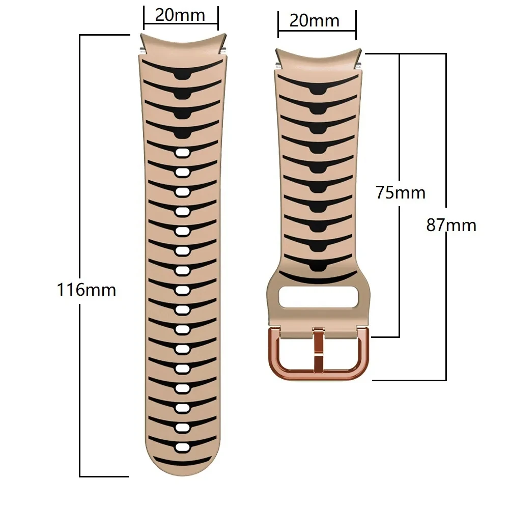 No Gap Silicone Strap For Samsung Galaxy Watch 6 5 Classic 47mm 44mm 46mm 42mm Smart Band Watch 6 5 Pro 45mm 44mm 40mm Bracelet