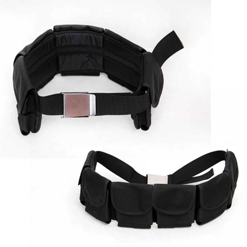 Heavy Duty Dive Weight Belt Adjustable Webbing Diving Weights Pockets 4.4lbs Empty Lead Hold Bag Pouch BCD Straps
