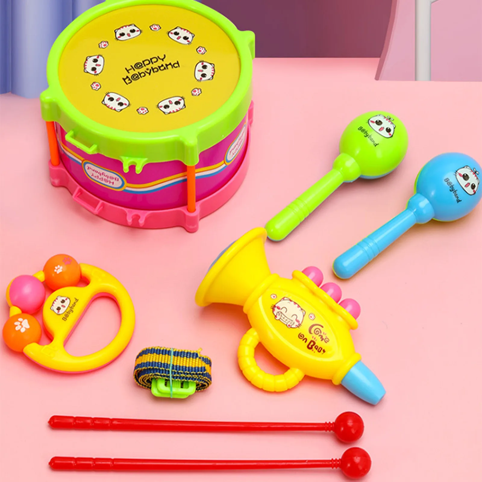 Baby Girl Gifts Toddler Musical Instruments Ages 1 3 Baby Music Toys 6 12 9 18 Party Blowers for Kids Drums for Toddlers 3
