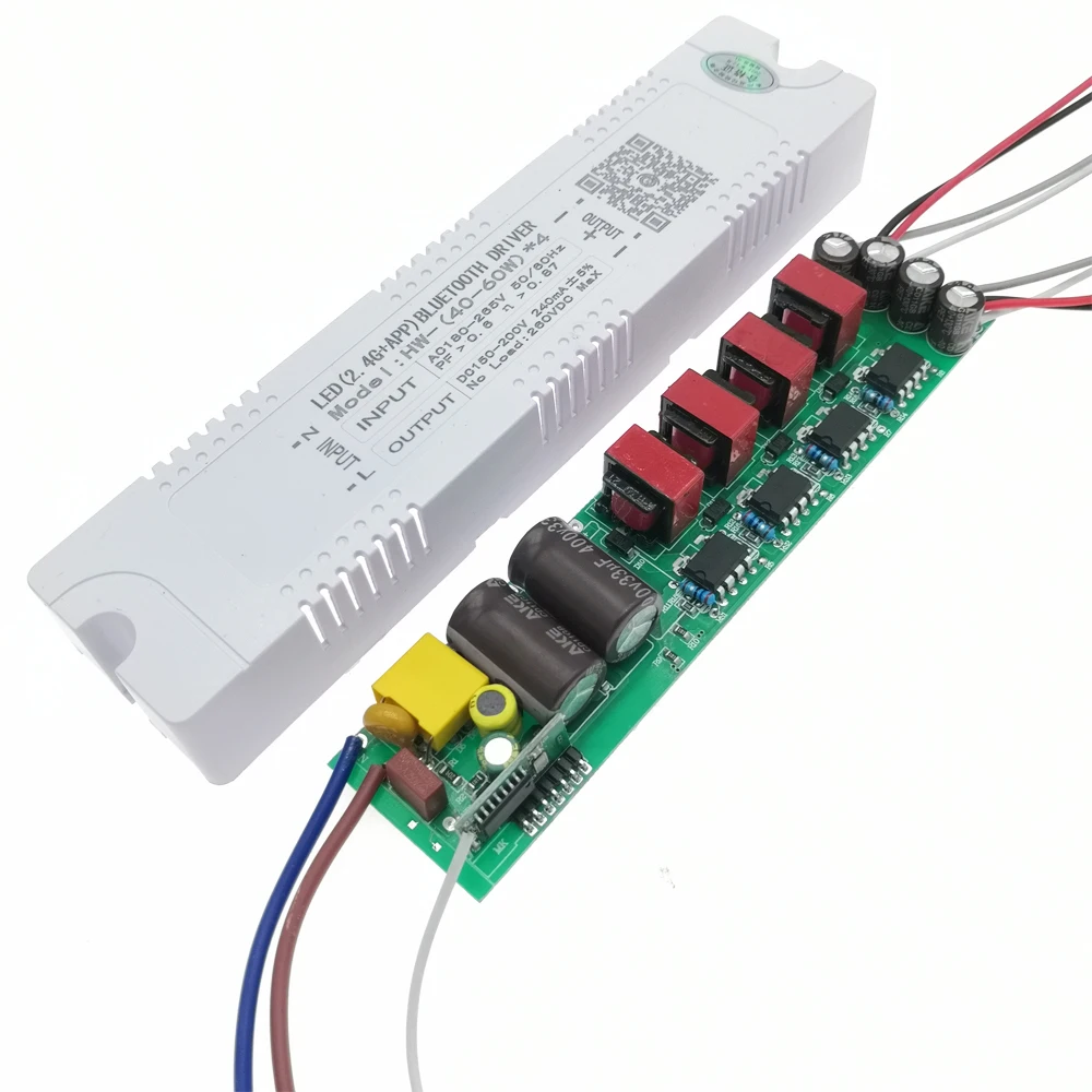 1pcs AC220V 2.4G 2025 Intelligent LED Driver 40-60Wx4 RF Remote new APP Bluetooth Control 240mA DC150-200V Dimming Smart Power Supply