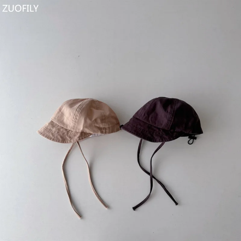 new 2023 Spring Pure Color Soft Brim Adjustable Baby Baseball Hat Kids Sun Caps Children Visor Peaked 2025 Infant Foldable Hat
